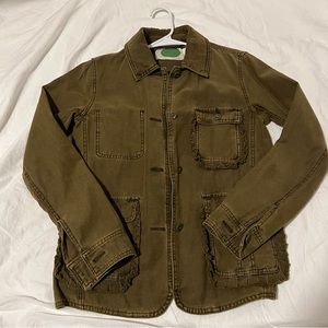 ANTHROPOLOGIE - ruffle military jacket